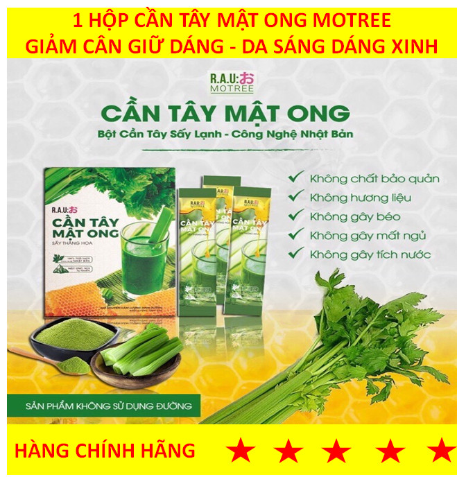 ( Tặng 1 bình thủy tinh khi mua 3 hộp ) 1 Hộp Bột cần tây mật ong Nhật Bản Motree( mỗi hộp 14 gói ) -Giảm cân hiệu quả, da sáng dáng đẹp