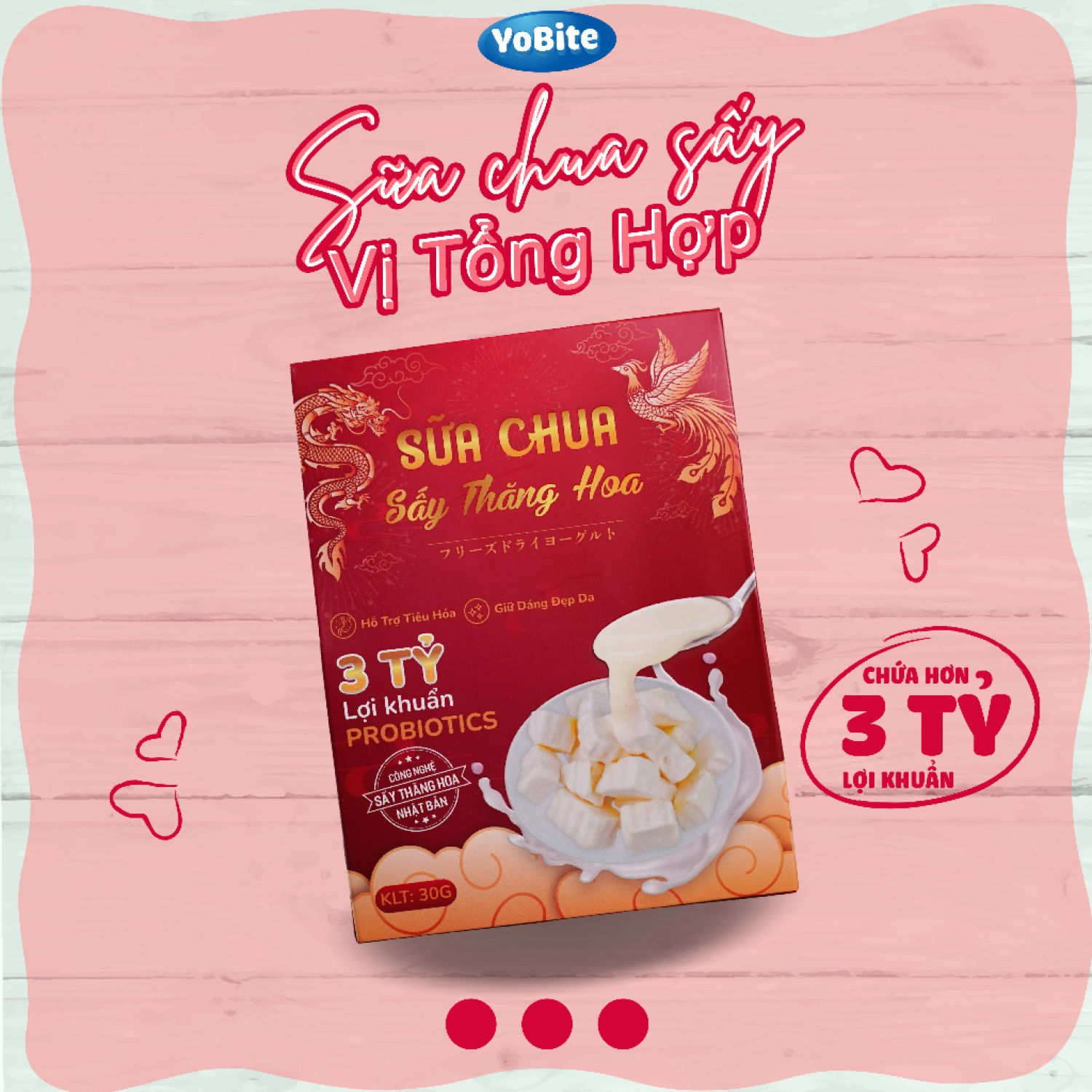 Sữa chua khô giảm cân vị tổng hợp - YoBite Healthy - Giữ dáng đẹp da