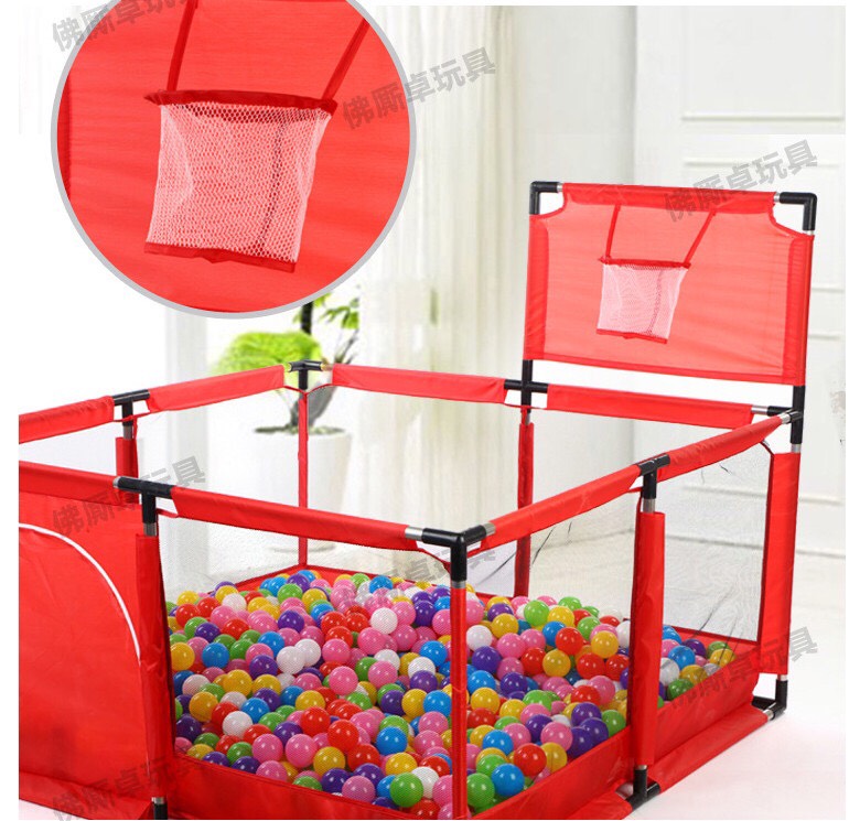 Nhà bóng hình vuông khung inox ,có bóng rổ tặng kềm 10 bóng (M250)