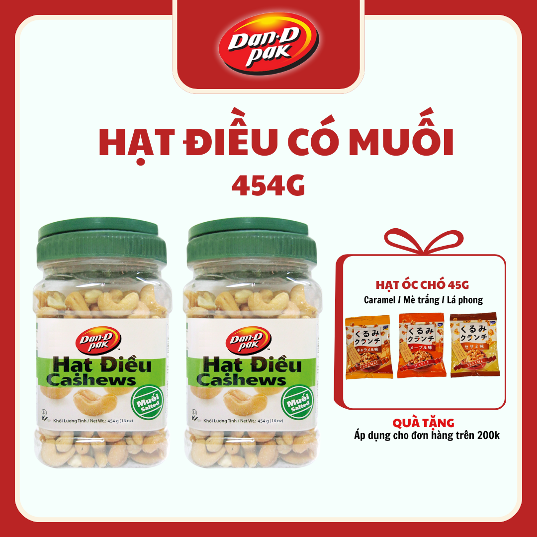 Hạt điều có muối 454g dan d pak