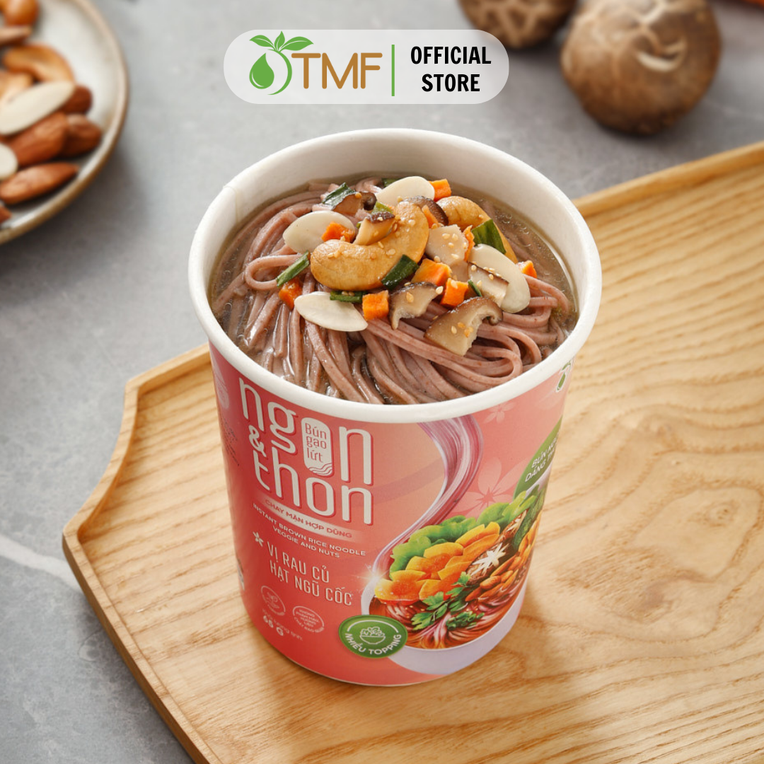 Bún gạo lứt ăn liền ngon & thon - vị rau củ hạt ngũ cốc