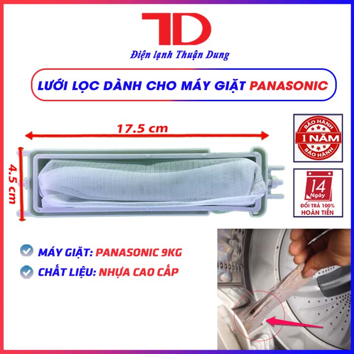 Lưới lọc máy giặt PANASONIC 9kg, túi lọc cặn bẩn và lọc xơ vải khi giặt - Điện Lạnh Thuận Dung