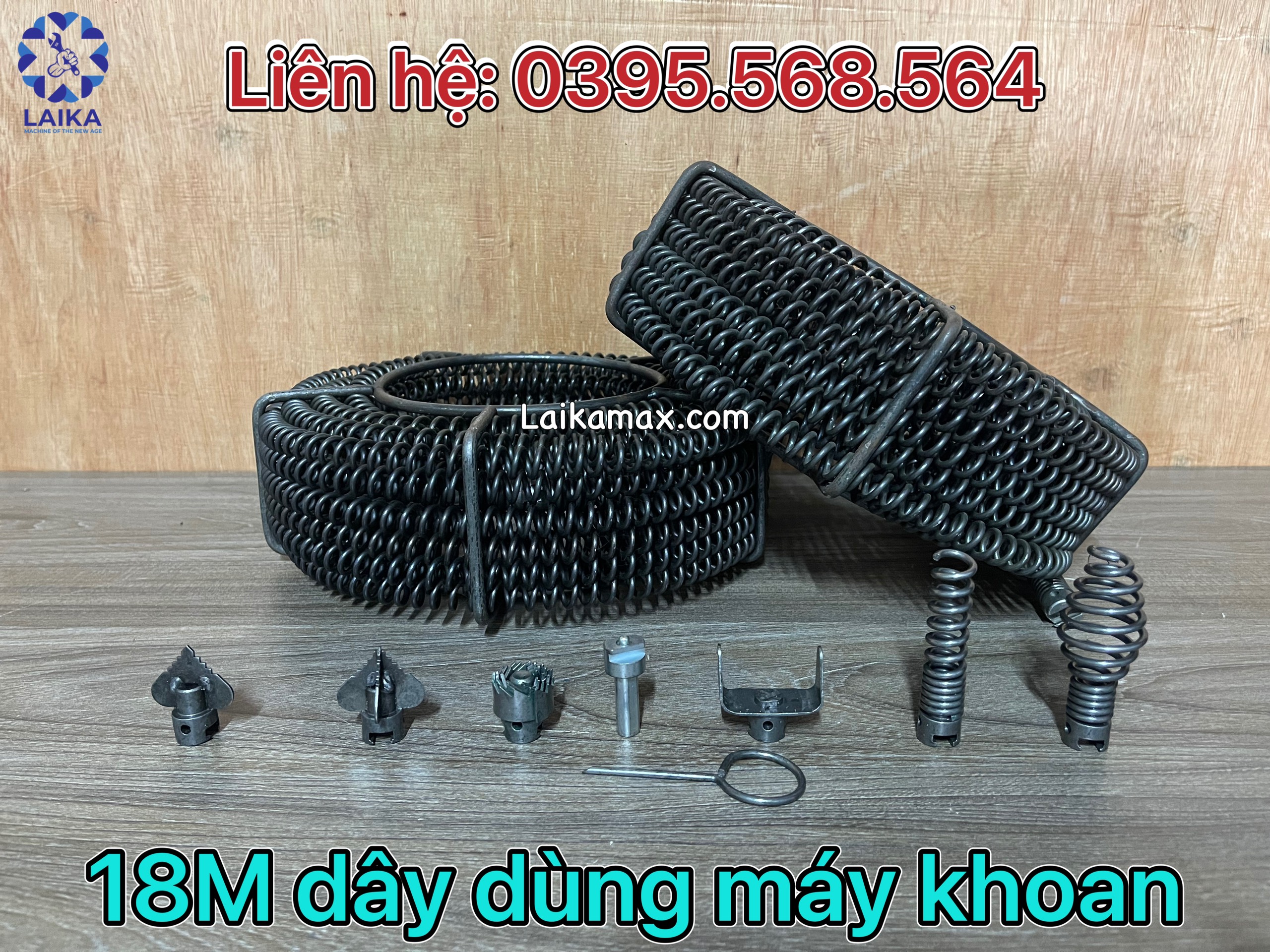 Dây thông cống dùng máy khoan dài 18m + 6 đầu thông + kết nối máy khoan để yên tâm mua hàng hãy gọi cho tôi: 0395.568.564