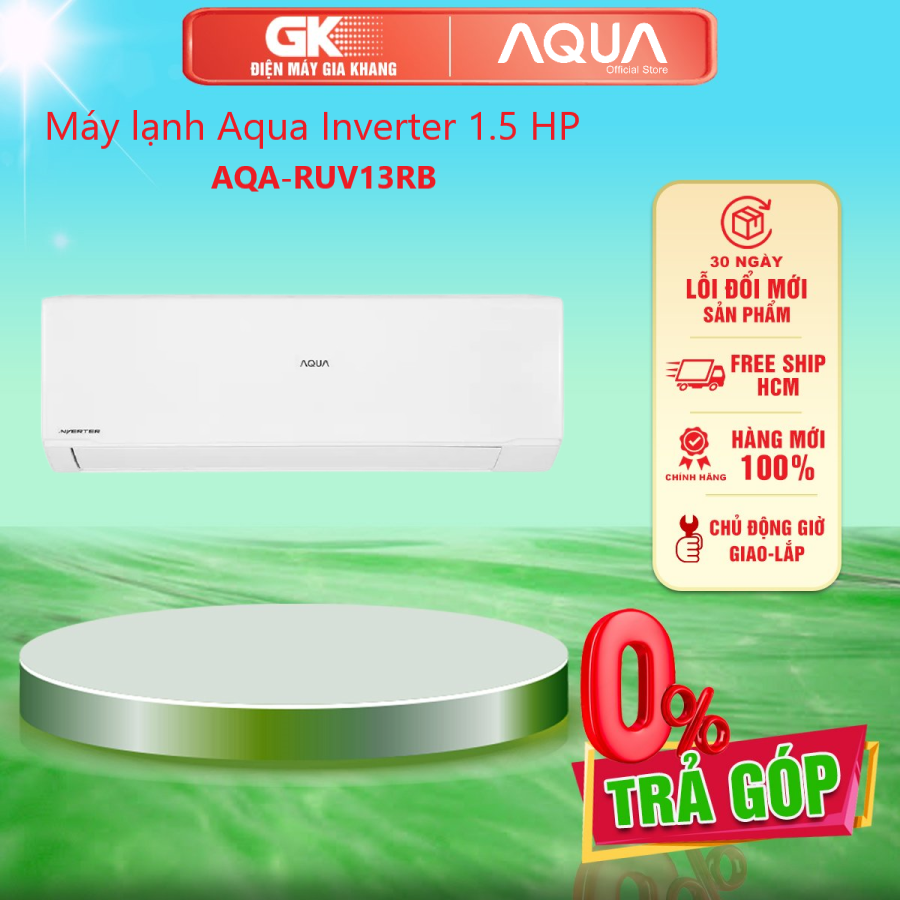 Máy lạnh aqua inverter 1.5 hp aqa-ruv13rb