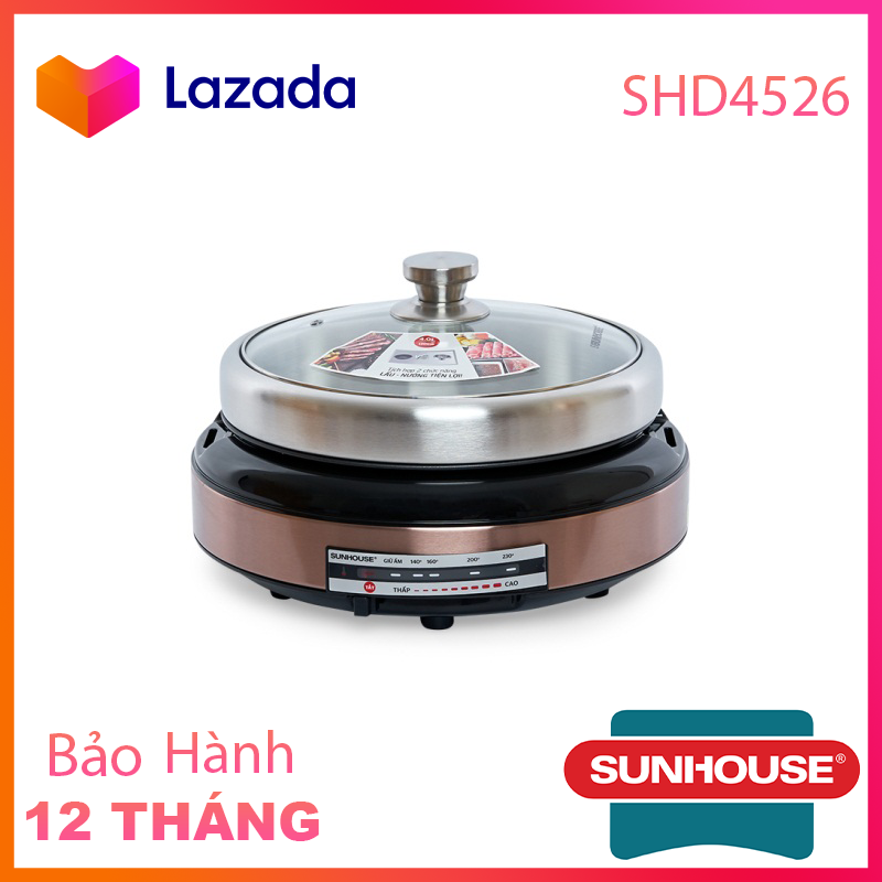 [Sunhouse Chính Hãng] Lẩu Tích Hợp Nướng Sunhouse SHD4526