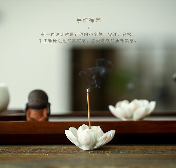[HCM]Lư hương hoa sen gốm trang trí