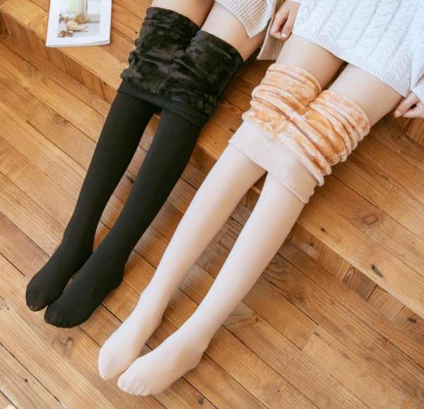 Quần tất lót lông nữ người già ấm áp mùa đông đại hàn - quan tat lot long