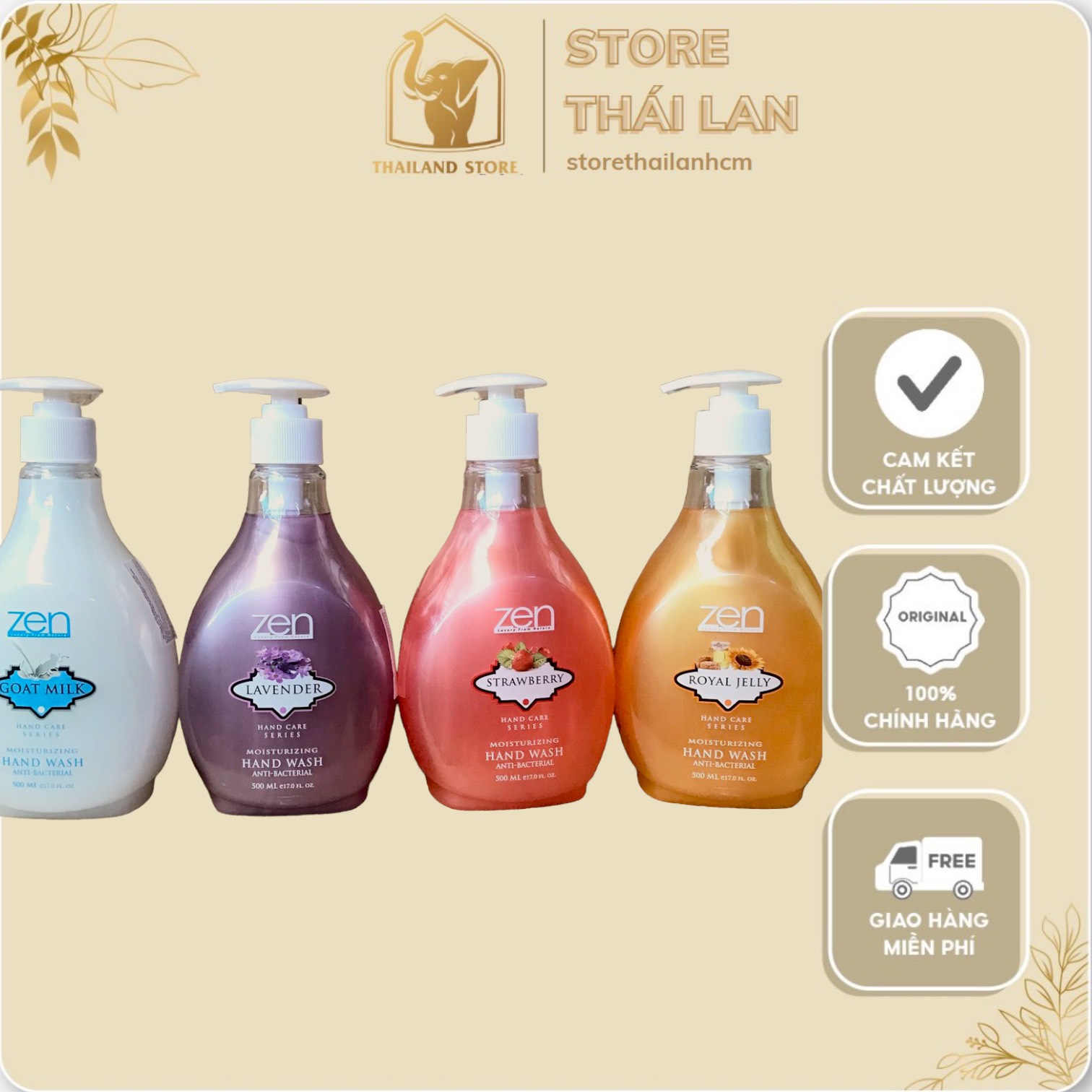 Nước rửa tay zen 500ml malaysia