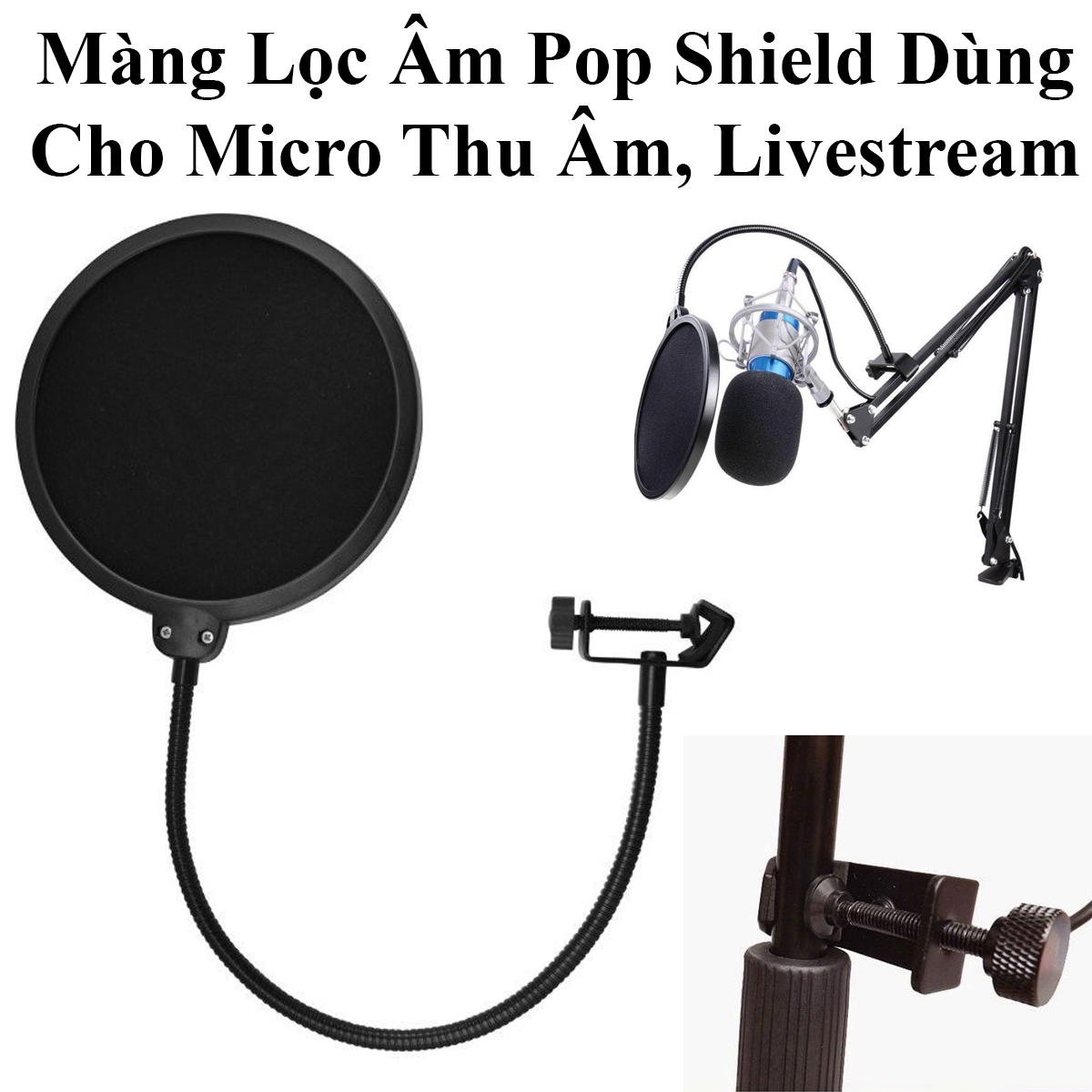 Màng lọc âm pop shield chuyên dùng cho micro thu âm, live stream