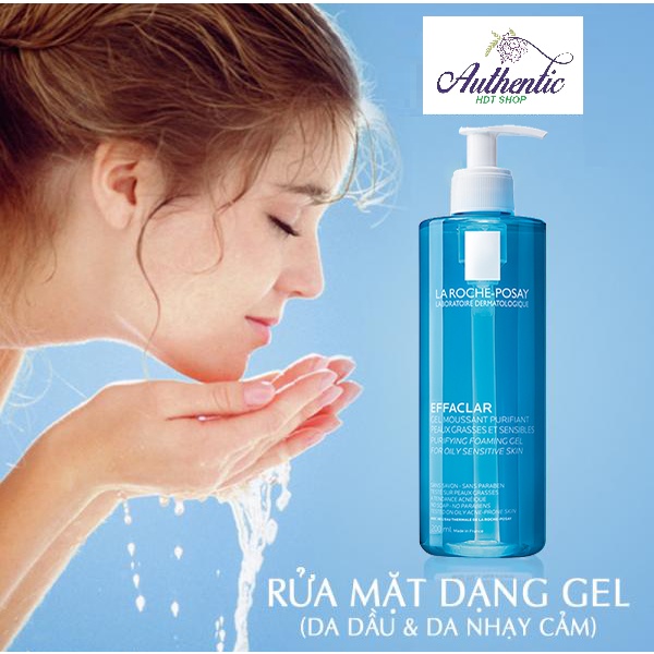 Gel rửa mặt la roche-posay effaclar gel moussant purifiant 400ml