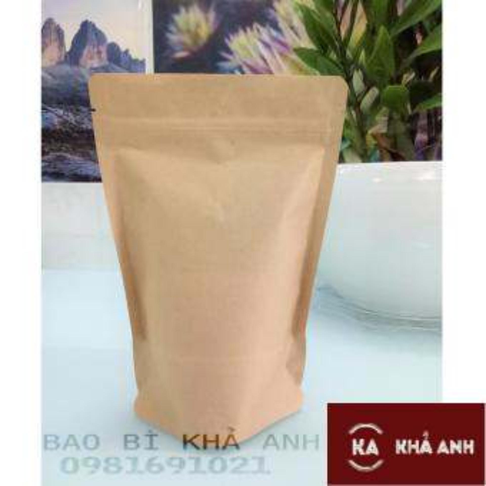 1kg túi zip giấy đáy đứng có tráng bạc hất liệu thân thiện với môi trường