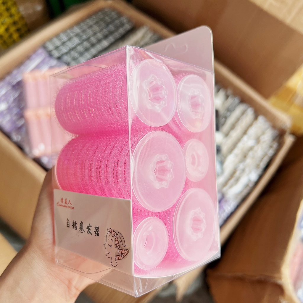 Combo 6 lô uốn tóc tự dính cao cấp - Tạo kiểu tóc xoăn bồng bềnh siêu tự nhiên - Lô cuốn tóc không dùng nhiệt - Lamdepdeal