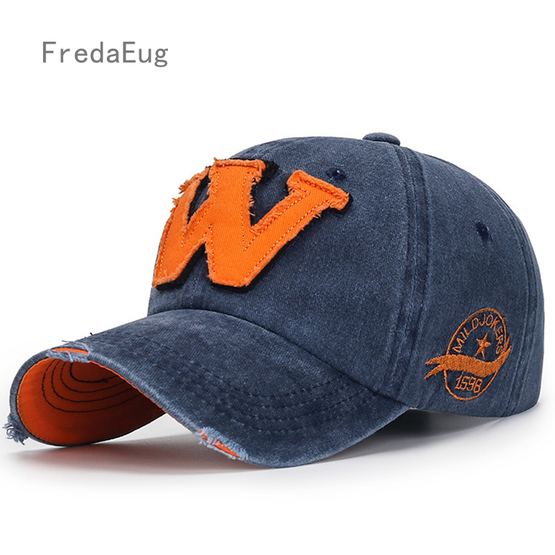 Fredaeug mũ bóng chày thêu chữ cái bằng cotton mũ lưỡi trai snapback mũ lưỡi trai xương 55-60cm