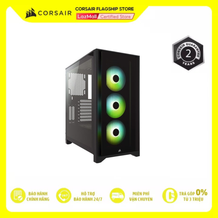 Vỏ máy tính Corsair iCUE 4000X RGB TG Black CC-9011204-WW