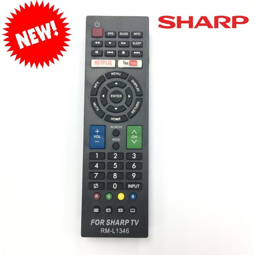 Remote điều khiển tivi Sharp Smart RM-L1346