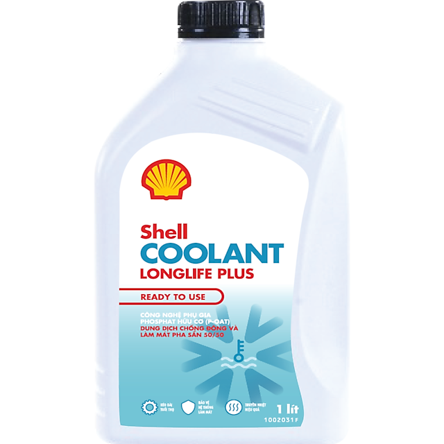 Nước làm mát Shell Coolant Longlife Plus là dung dịch làm mát cao cấp pha sẵn 1L, nước mát xe Shell chai 1L nước mát lý tưởng cho xe bạn