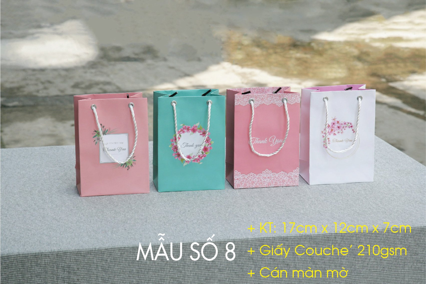 25 cái Túi số 8 - Túi giấy đựng quà tặng mỹ phẩm son nước nước hoa