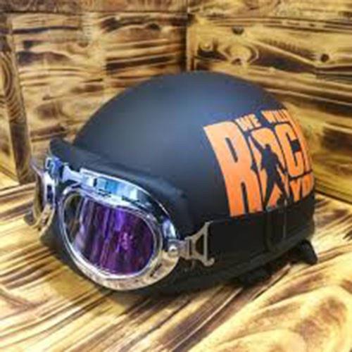 Mũ bảo hiểm teem rock nón bảo hiểm đi phượt nửa đầu hot sale