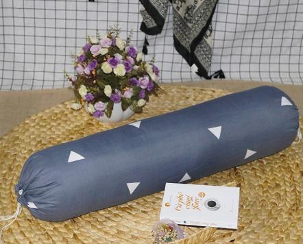 Vỏ gối ôm Cotton Poly,bao gối ôm 35x100cm mẫu tam giác ghi