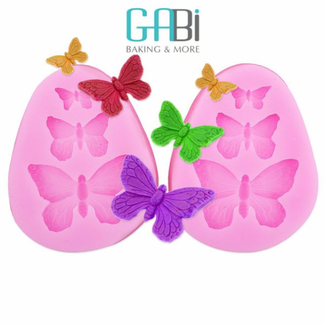 Khuôn fondant 3 hình bươm bướm