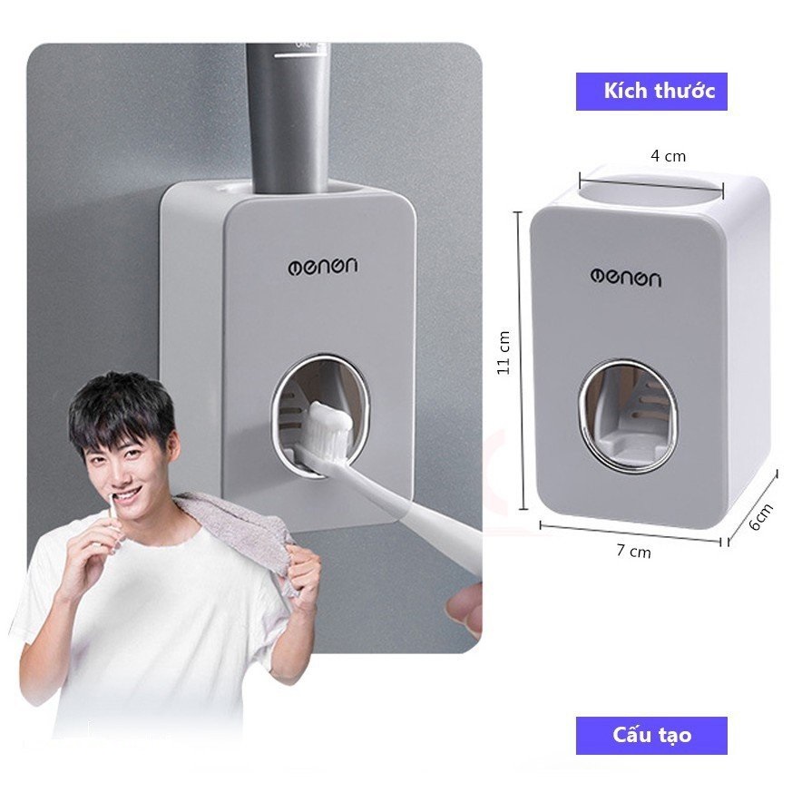 Kệ nhả kem đánh răng tự động nhà tắm thông minh dán tường, Bộ nhả kem rời