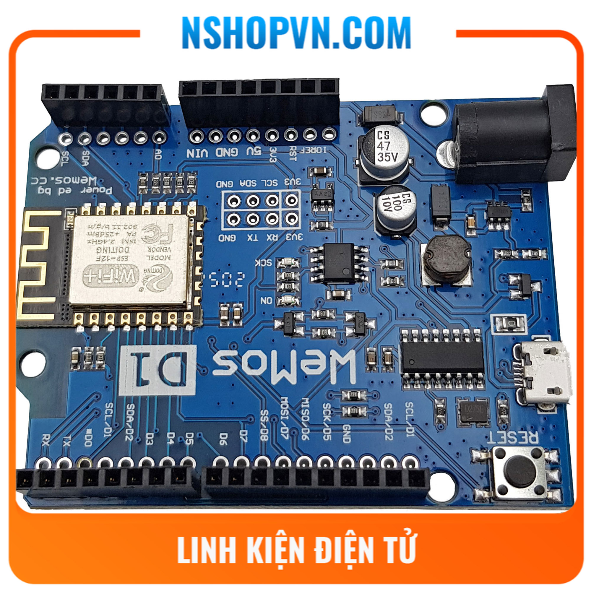 Kit Arduino Wifi ESP8266 NodeMCU Lua WeMos D1 R2