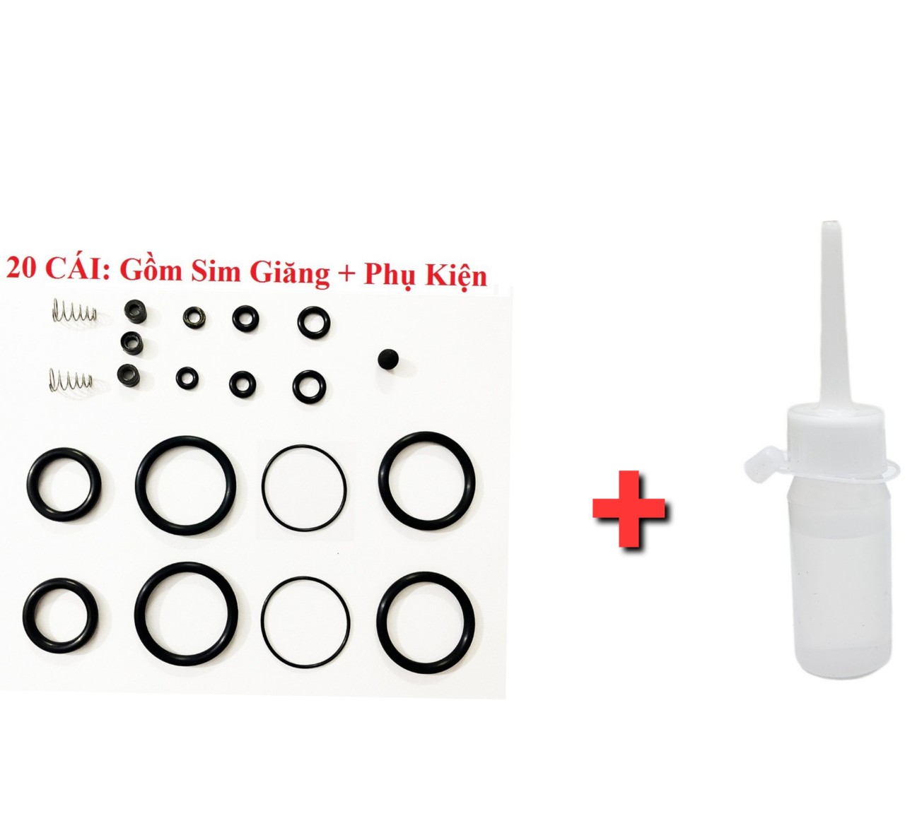 Phụ kiện sửa bơm xe máy, ô tô, gioăng sim kèm dầu silicol 30ml_oanhthảo86