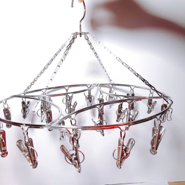 SIÊU TIỆN LỢI - MÓC DÙ TRÒN INOX 304 PHƠI TẤT VỚ, KHĂN ÁO QUẦN SƠ SINH - MÓC TREO ĐỒ SIÊU BỀN RẺ - CÓ KẸP GIỮ ĐỒ THÔNG MINH KHÔNG SỢ BỊ RƠI HOẶC BAY - TRÙM MÓC PHƠI ĐỒ TIỆN DỤNG