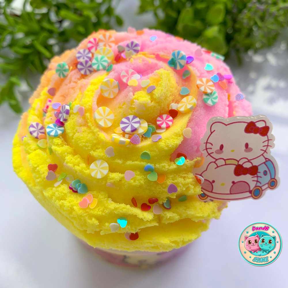 Hello Kitty Sanrio Cloud Slime 200ml - Chất Nhờn Ma Quái Chất Cloud Cotton Bồng Bềnh Có Kèm Charm và Chai Activator