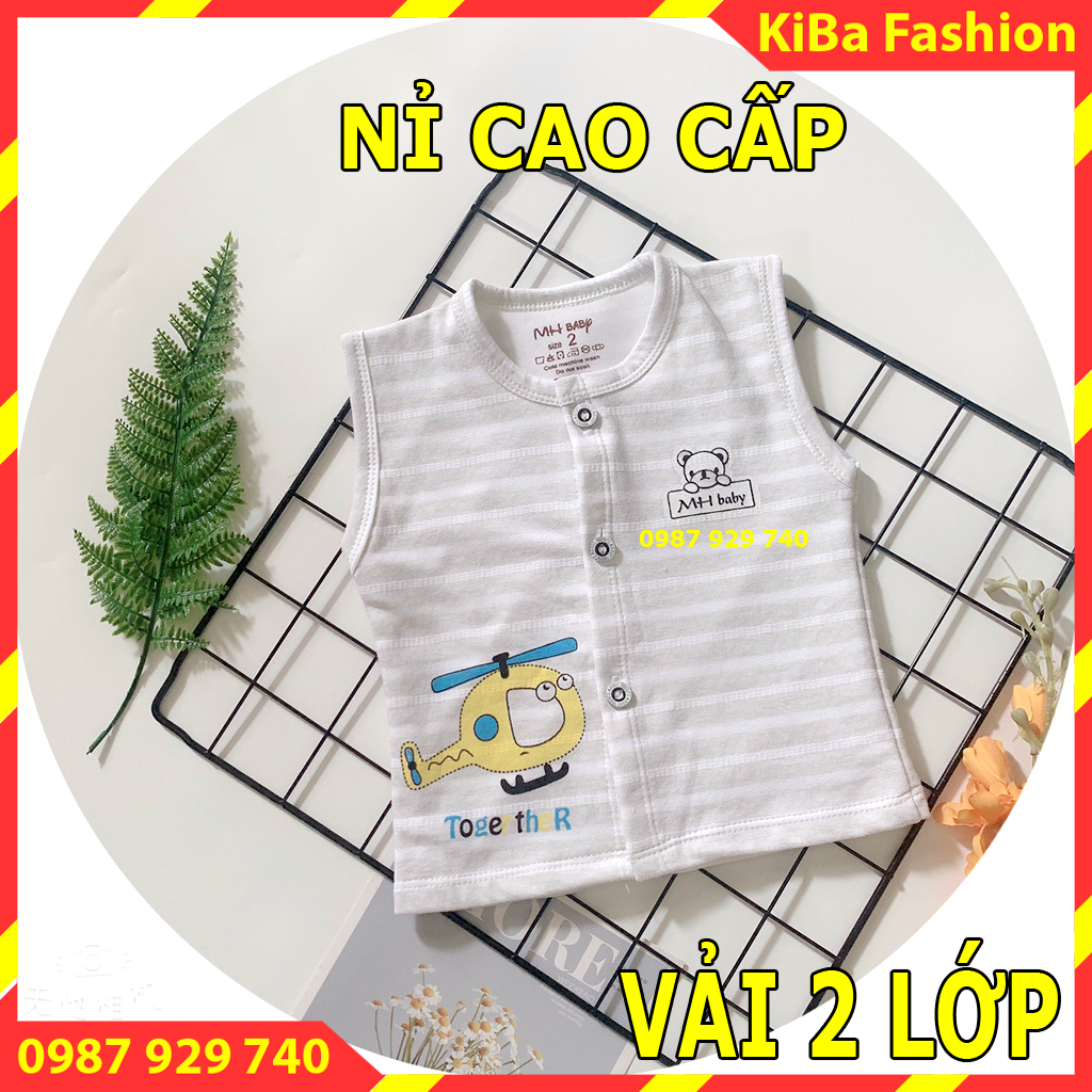 [HÀNG MỚI ĐẸP] Áo gile nỉ hai lớp chính hãng MH BABY cho bé sơ sinh từ 3-8kg - AGL - NTK0240 (Giao màu ngẫu nhiên ) / áo ghile cho bé / ao gile cho be / áo gile bé trai / áo gile cho bé trai / áo ghi lê cho bé trai / áo gile cho bé sơ sinh