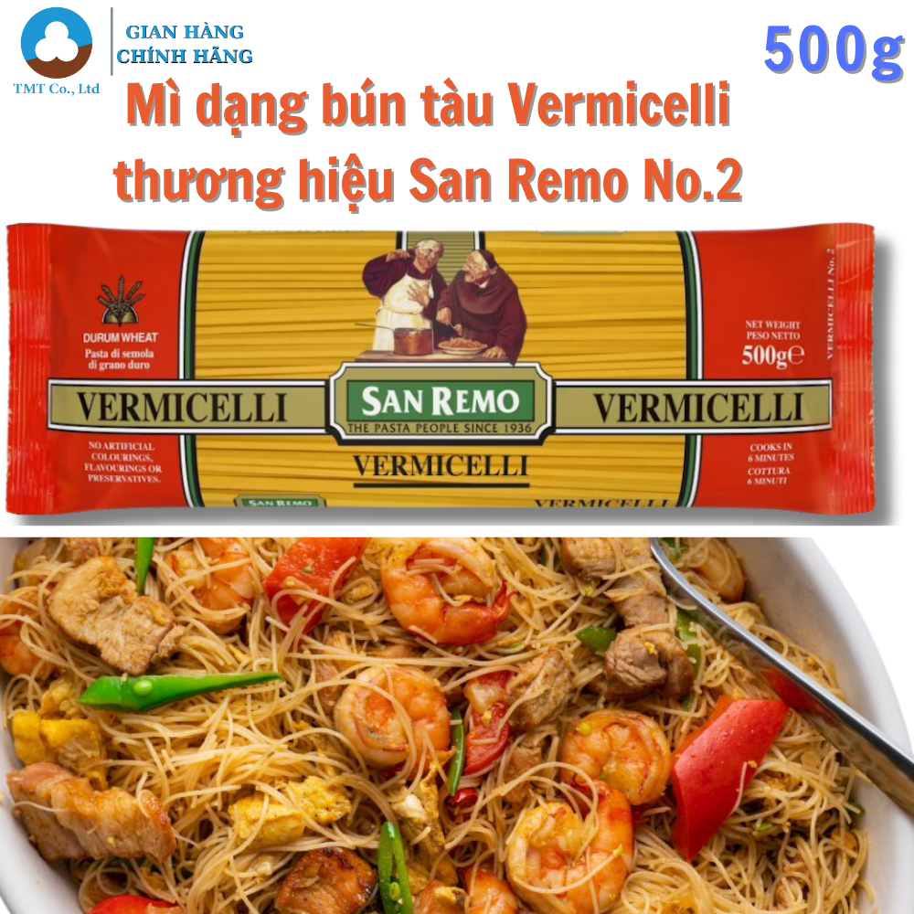 Mì sợi Bún Vermicelli thương hiệu San Remo 500g No.2