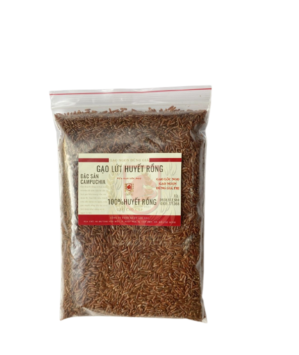 Gạo Lứt Huyết Rồng Campuchia Hữu Cơ Cao Cấp-500g- Hợp cho người ăn kiêng