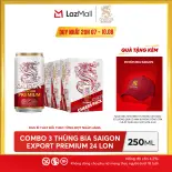 Combo 3 Nồng Độ Cồn 4.2% - Bia Saigon Export Premium 250ml x 24 lon