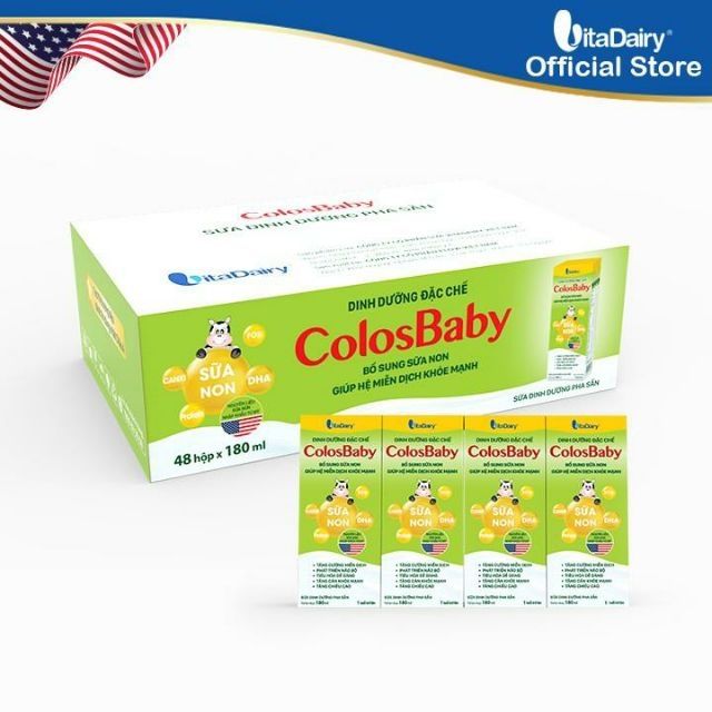 Thùng sữa bột pha sẵn Colosbaby