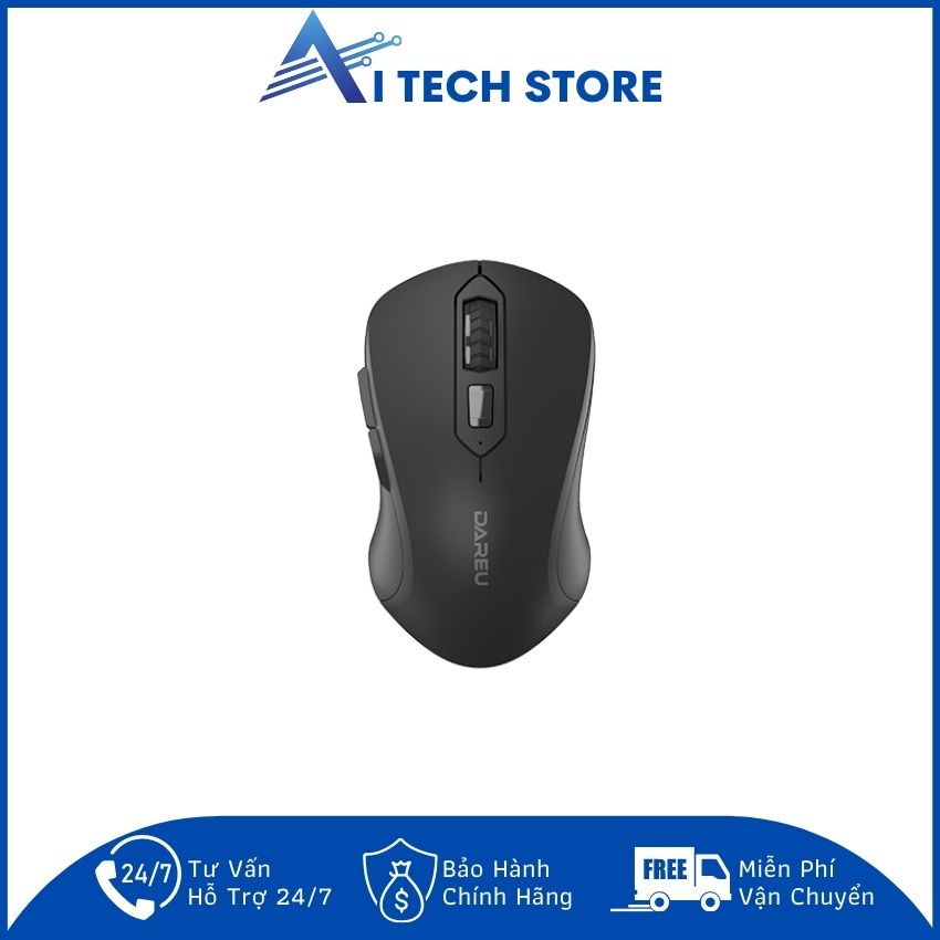 [Freeship] Chuột Không Dây Dareu LM115B Silent -AI Tech Store- AI246 Thiết Kế Nhỏ Gọn, Giảm Ồn, Dễ Cầm Dễ Di Chuyển, Độ Nhạy Cao, Chuột Chuyên Văn Phòng, Chơi Game, Dùng Cho Máy Tính/ PC/ Laptop