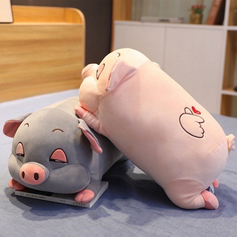 Gấu bông - gối ôm heo lim dim - lợn phê pha size 35cm