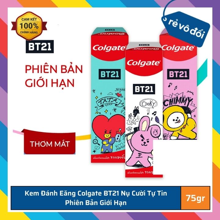 Kem đánh răng Colgate BT21 nụ cười tự tin - Phiên bản giới hạn 75gr