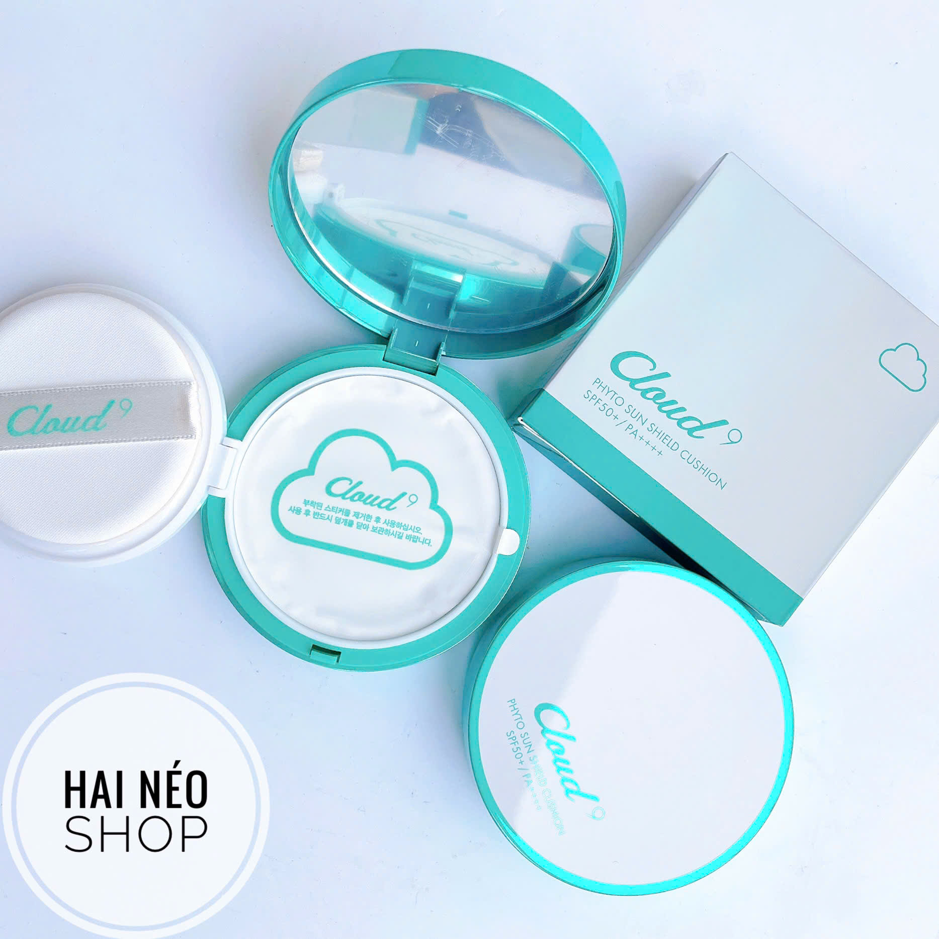   DATE 25 08 2026  Chống nắng dạng Cushion giảm nhiệt làm mát da mùa hè dưỡng trắng căng bóng CLOUD 9 Phyto Sun Shield Cushion SPF50+ PA++++ 20g  Hàn  