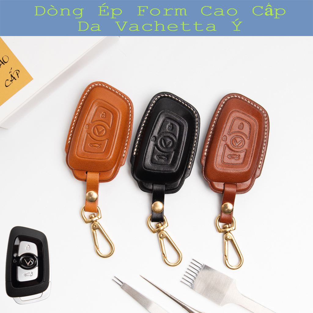 Bao Da Chìa Khóa xe Vinfast Lux A, Lux SA Ốp bọc chìa khóa Vinfast da thật 100% kiểu dáng đẹp có BẢO HÀNH 2 NĂM