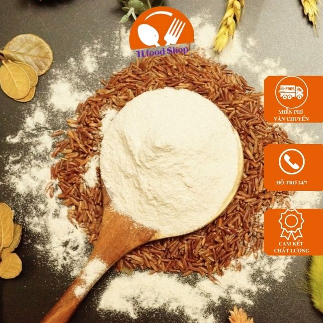 1kg Bột gạo Lứt đỏ rang xay nguyên chất 100%