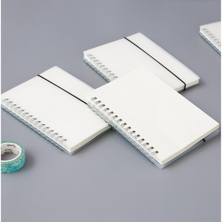 Sổ Lò Xo Bìa Trong Suốt B5, A5, A6 160 trang sổ tay bullet journal