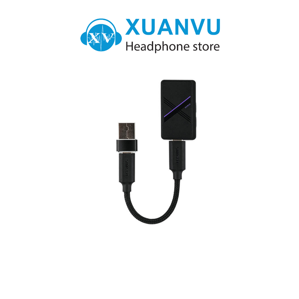 Bộ giải mã DAC/AMP Simgot DEW4X, Sử dụng chip DAC C43198 kép của Cirrus Logic , Chứng nhận âm thanh độ phân giải cao (Hi-res Audio), Vỏ hợp kim nhôm phun cát và anot hóa màu đen, Đầu ra tai nghe: 3.5mm single-ended và 4.4mm balanced