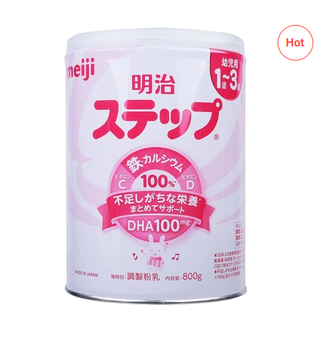 Mẫu mới_Sữa Meiji nội địa Nhật 800g cho bé 1Y-3Y - Step Milk, 1 - 3 tuổi, 800G (không có thìa)