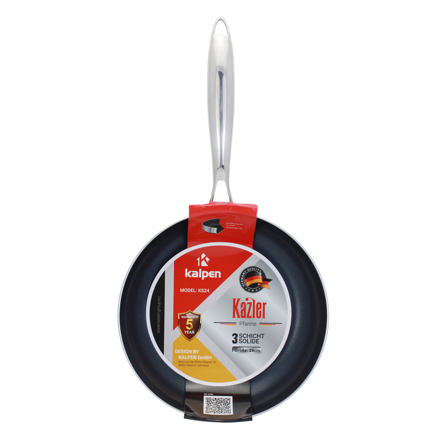Chảo inox chống dính 3 lớp kalpen kazler 20-24-26-28 cm