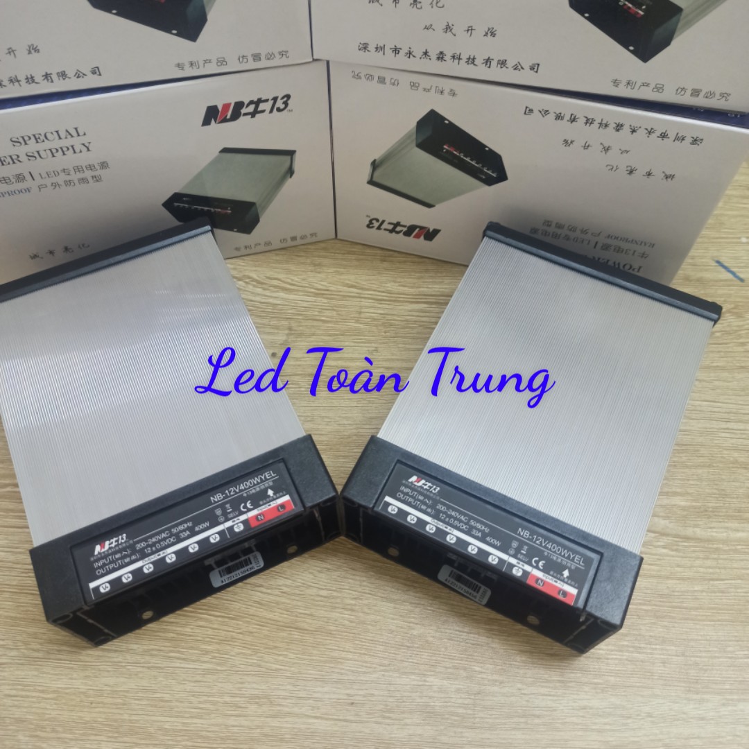 Nguồn 12v 33a 400w vỏ nhôm chống nước ngoài trời nb