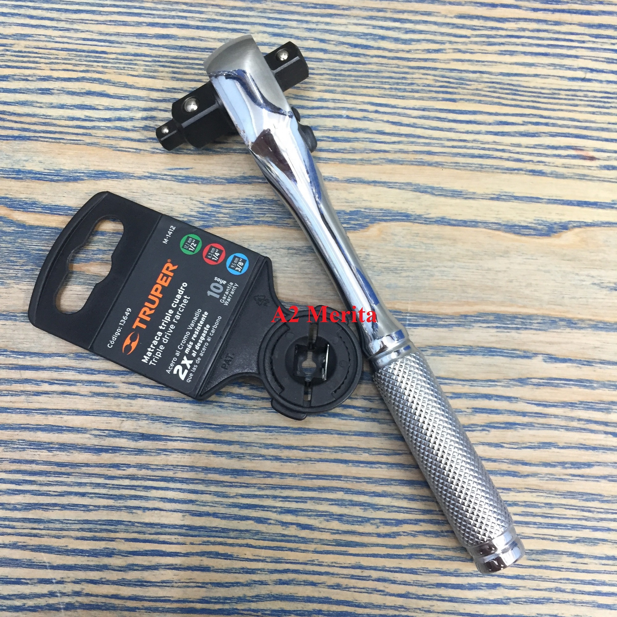 Cần siết 3 đầu 1/4", 3/8", 1/2" truper 13649