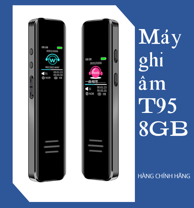 Máy ghi âm chất lượng cao T95 8GB - Hàng chính hãng