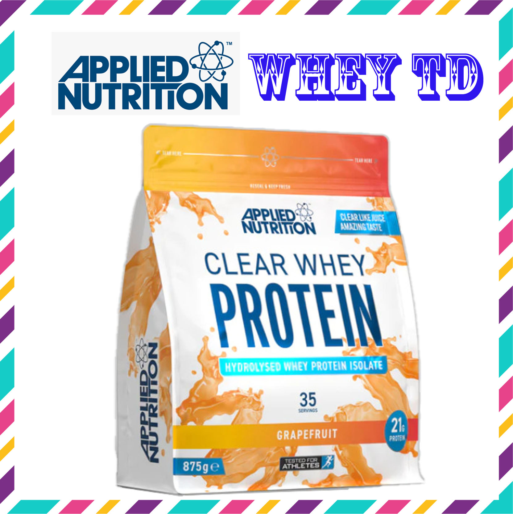 Clear Whey vị GrapeFruit Applied Nutrition 875g 35 lần dùng