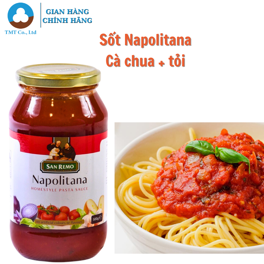 Sốt mì ý napolitana hiệu San Remo 500g