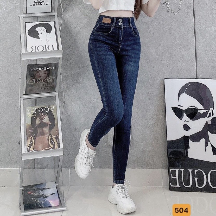 [HCM]QUẦN JEAN NỮ ĐEN TRƠN CHẤT BÒ LƯNG CAO CO GIÃN THỜI TRANG CAO CẤP TP SHOP 87 MS161